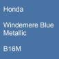 Preview: Honda, Windemere Blue Metallic, B16M.